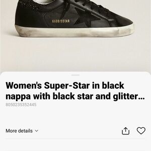 Golden Goose Black Sneakers with Unique Star Design